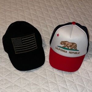 California Republic Kids &. Black Flag Trucker Hats
